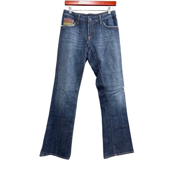 Citizens Of Humanity Linda #068 Stretch Jeans Coinpocket B Blue Denim Women’s Fl - Picture 1 of 12